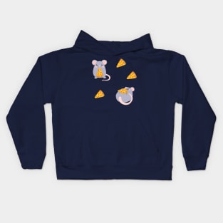 Adorable Hungry Rats And Pizza Kids Hoodie